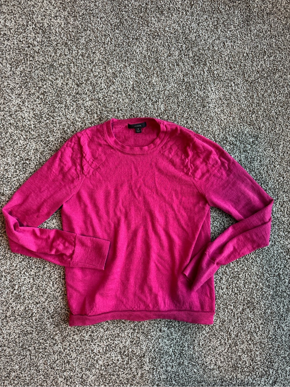 J. Crew Bright Fuchsia Crewneck Sweater